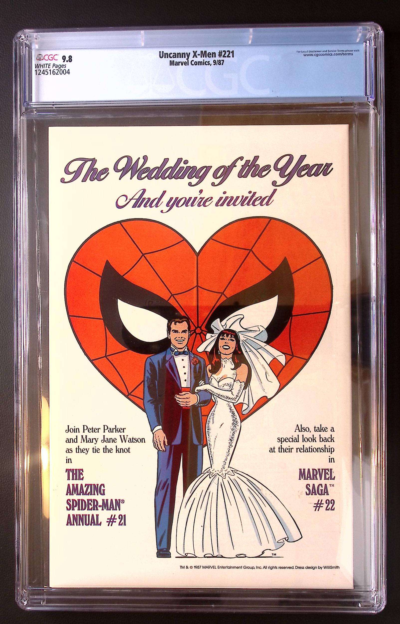 Uncanny X-Men #221 CGC 9.8 – 1st Mister Sinister (1987) 170 CGC Graded Comic CGC Graded Comics for Sale in the UK Marvel Comics Redsters Comics