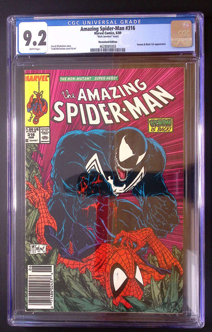 Amazing Spider-Man #316 CGC 8.0 – Mark Jeweler Insert Newsstand Variant 320 CGC Graded Comic CGC Graded Comics for Sale in the UK Marvel Comics Redsters Comics