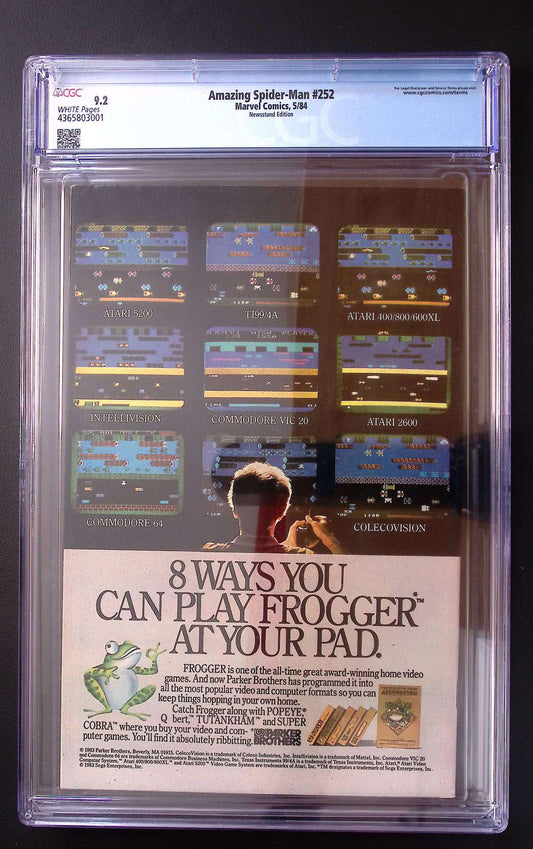 Amazing Spider-Man #252 CGC 9.2 Newsstand – Black Suit Spider-Man (1984) 250 CGC Graded Comic CGC Graded Comics for Sale in the UK Marvel Comics Redsters Comics