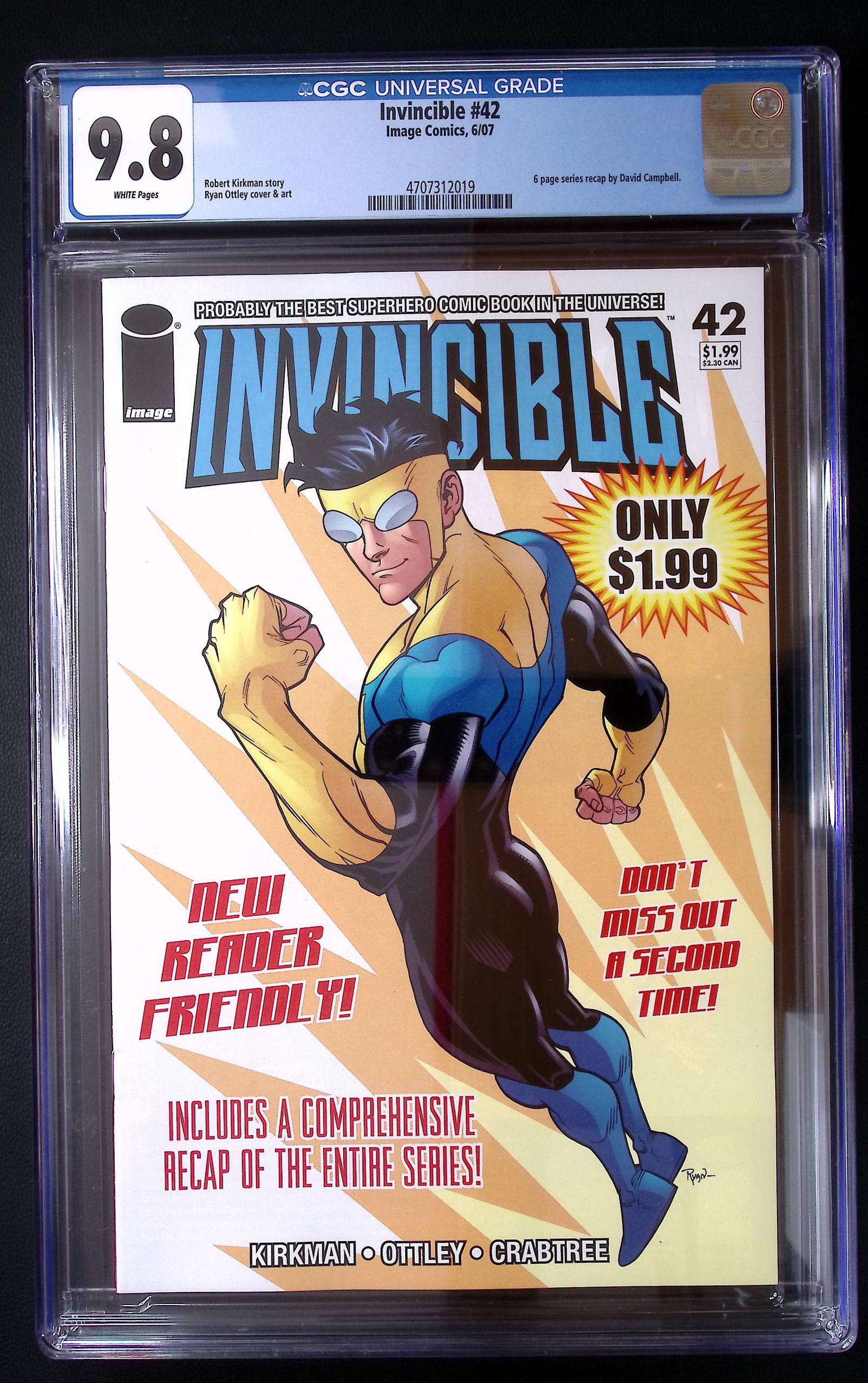 Invincible #42 CGC 9.8 – Story Recap Issue – Low Print Run Image Comics 200 CGC Graded Comic CGC Graded Comics UK | Buy Certified CGC Slabbed Comics Image Comics Redsters Comics