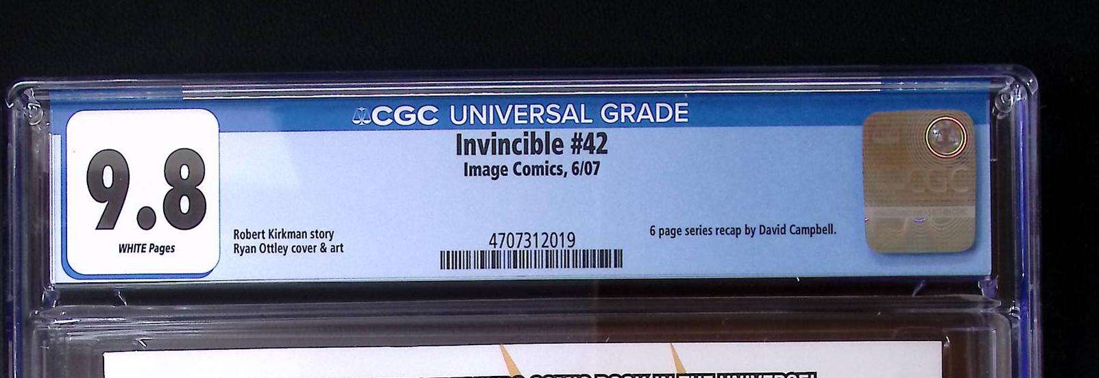 Invincible #42 CGC 9.8 – Story Recap Issue – Low Print Run Image Comics 200 CGC Graded Comic CGC Graded Comics UK | Buy Certified CGC Slabbed Comics Image Comics Redsters Comics