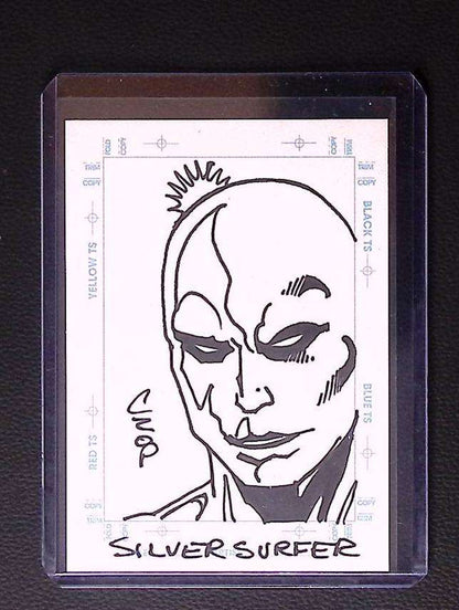 1998 Skybox Marvel Creators Collection Silver Surfer Sketchagraph – John Czop Original Art 210 Sketch card Graded Comic Cards UK | PSA 10 & CGC Marvel Cards For Sale Marvel Redsters Comics