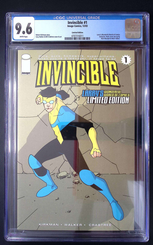 Invincible #1 CGC 9.6 – Larry’s Wonderful World Variant – Image Comics 2003 295 CGC Graded Comic CGC Graded Comics UK | Buy Certified CGC Slabbed Comics Image Comics Redsters Comics
