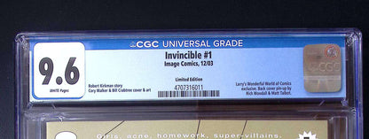 Invincible #1 CGC 9.6 – Larry’s Wonderful World Variant – Image Comics 2003 295 CGC Graded Comic CGC Graded Comics UK | Buy Certified CGC Slabbed Comics Image Comics Redsters Comics