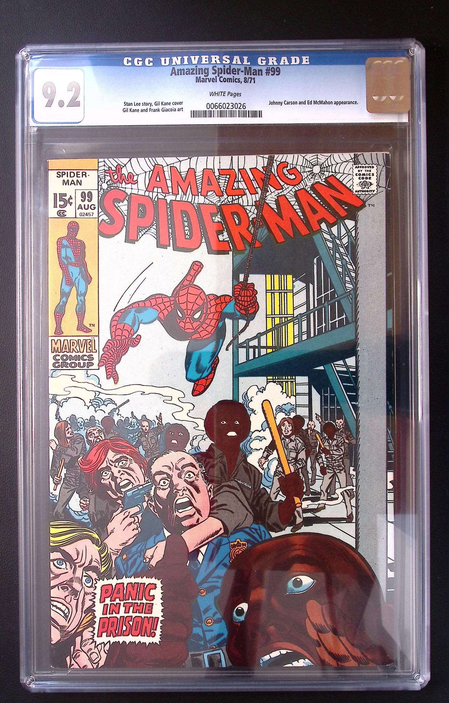 Amazing Spider-Man #99 (1971) CGC 9.2 White Pages Marvel Comics 160 CGC Graded Comic CGC Graded Comics for Sale in the UK Marvel Comics Redsters Comics