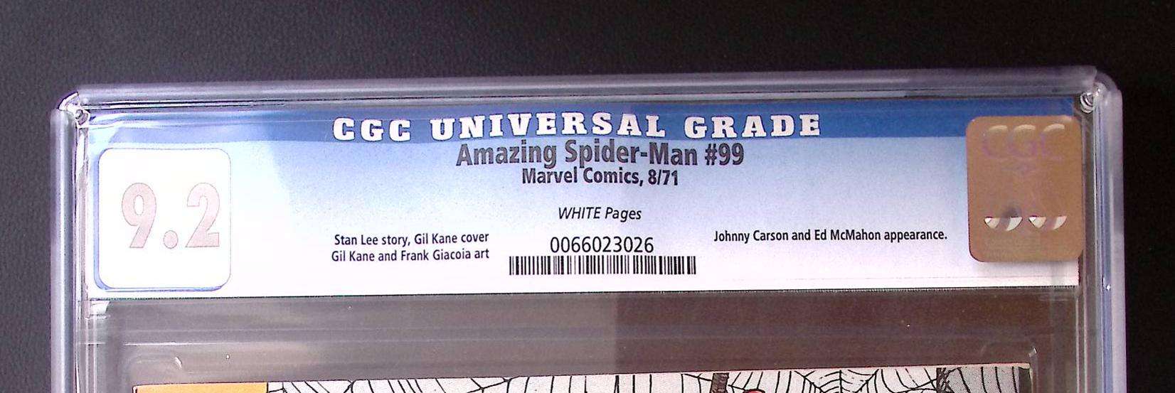 Amazing Spider-Man #99 (1971) CGC 9.2 White Pages Marvel Comics 160 CGC Graded Comic CGC Graded Comics for Sale in the UK Marvel Comics Redsters Comics