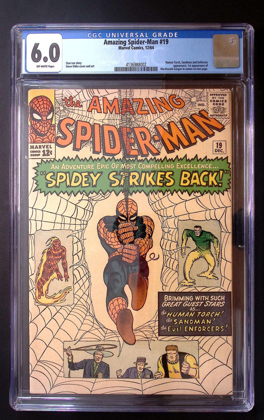 Amazing Spider-Man #19 CGC 6.0 White Pages (1964) Marvel Silver Age Key 355 CGC Graded Comic CGC Graded Comics UK | Buy Certified CGC Slabbed Comics Marvel Comics Redsters Comics