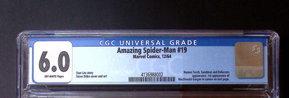 Amazing Spider-Man #19 CGC 6.0 White Pages (1964) Marvel Silver Age Key 355 CGC Graded Comic CGC Graded Comics UK | Buy Certified CGC Slabbed Comics Marvel Comics Redsters Comics