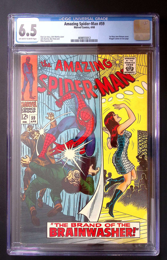 Amazing Spider-Man #59 CGC 6.5 (1968) 1st Mary Jane Watson Cover Appearance 185 CGC Graded Comic CGC Graded Comics UK | Buy Certified CGC Slabbed Comics Marvel Comics Redsters Comics