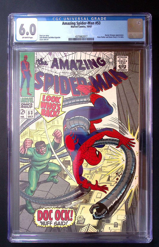 Amazing Spider-Man #53 CGC 6.0 (1967) Marvel Silver Age Comic 110 CGC Graded Comic CGC Graded Comics UK | Buy Certified CGC Slabbed Comics Marvel Comics Redsters Comics