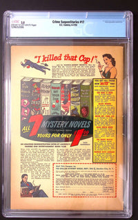 Crime SuspenStories #17 CGC 3.0 (1953) – Classic Suicide Cover | EC Comics | Ray Bradbury Adaptation 675 CGC Graded Comic CGC Graded Comics UK | Buy Certified CGC Slabbed Comics EC Comics Redsters Comics