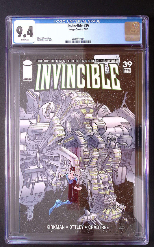 Invincible #39 CGC 9.4 – Image Comics 2007 | Robert Kirkman 55 CGC Graded Comic CGC Graded Comics UK | Buy Certified CGC Slabbed Comics Image Comics Redsters Comics