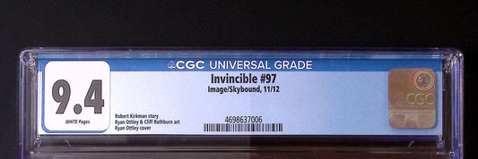 Invincible #97 CGC 9.4 – Image Comics 2012 | Robert Kirkman Ryan Ottley 75 CGC Graded Comic CGC Graded Comics UK | Buy Certified CGC Slabbed Comics Image Comics Redsters Comics