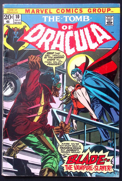 Tomb of Dracula #10 – 1st Appearance of Blade – Estimated VG+