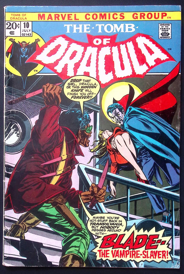 Tomb of Dracula #10 – 1st Appearance of Blade – Estimated VG+