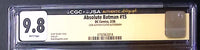 Absolute Batman #15 CGC × JSA 9.8 – Jock Authenticated Autograph