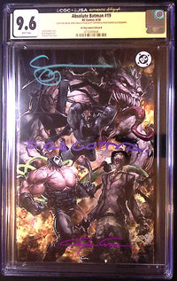 Absolute Batman #19 – Clayton Crain AC Pop Edition B Triple-Signed – CGC 9.6