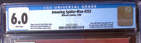 Amazing Spider-Man #252 CGC 6.0 label close-up