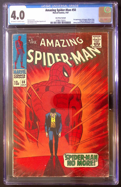 Amazing Spider-Man #50 (1967) – UK Price Variant – CGC 4.0