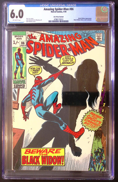 Amazing Spider-Man #86 (1970) – UK Price Variant – CGC 6.0