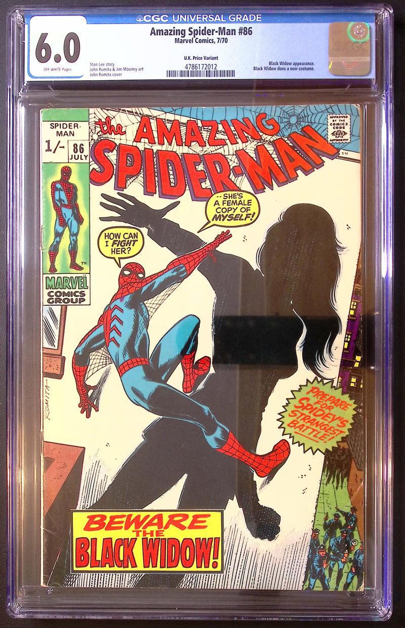 Amazing Spider-Man #86 (1970) – UK Price Variant – CGC 6.0