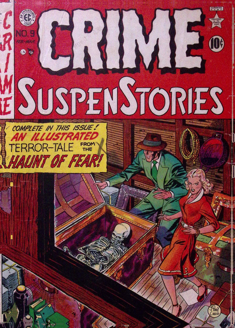 Crime SuspenStories #9 – Johnny Craig Skeleton Cover – 3.0 GD/VG (1952)