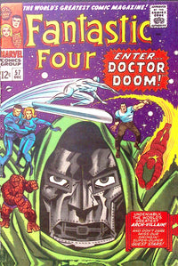 Fantastic Four #57 1966 front cover Doctor Doom Silver Surfer Jack Kirby