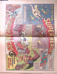 Fantastic Four #57 interior page showing vintage superhero advertisement