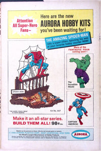 Fantastic Four #58 1967 back cover vintage Aurora model kits advertisement