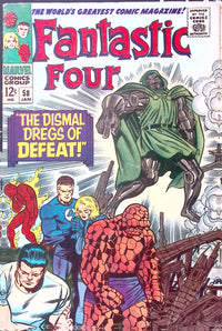 Fantastic Four #58 1967 front cover Doctor Doom Jack Kirby Joe Sinnott