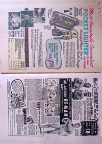 The Haunt of Fear #5 (1951), interior spread with vintage pocket lighter and fitness advertisements