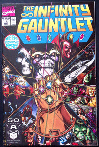 Infinity Gauntlet #1 (July 1991), original direct edition, raw VF — front cover