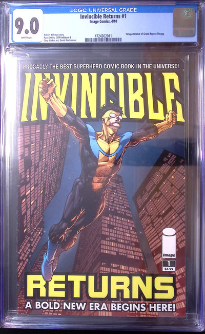 Invincible Returns #1 CGC 9.0 White Pages – 1st Grand Regent Thragg