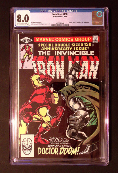 INVINCIBLE IRON MAN #150 CGC 8.0 Ow/wp Classic Doom Vs Iron-Man