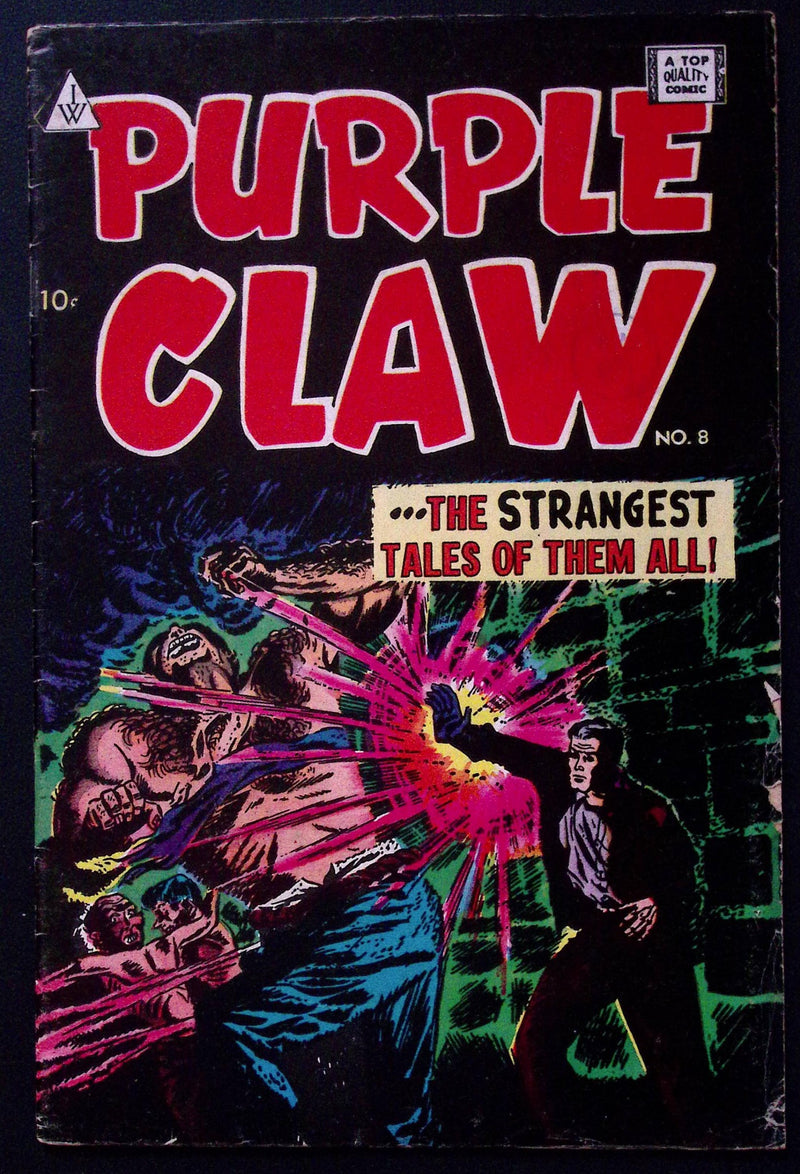 Purple Claw #8 – 1958 I.W. Horror Reprint – 3.5 VG-
