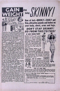 Purple Claw #8 1958 back cover vintage weight gain advertisement