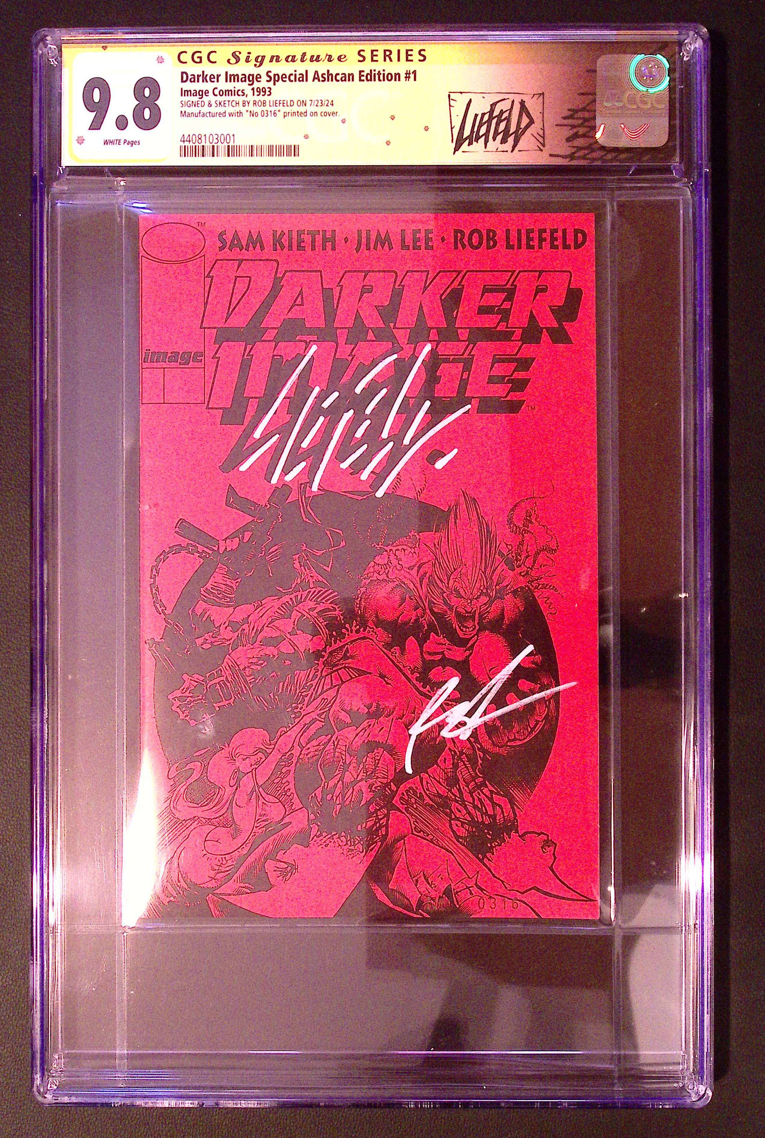 Darker Image Special Ashcan Edition #1 CGC 9.8 Signed/Remarqued Rob Liefeld