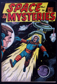 Space Mysteries #1 1958 I.W. Publishing front cover Carl Burgos science fiction reprint