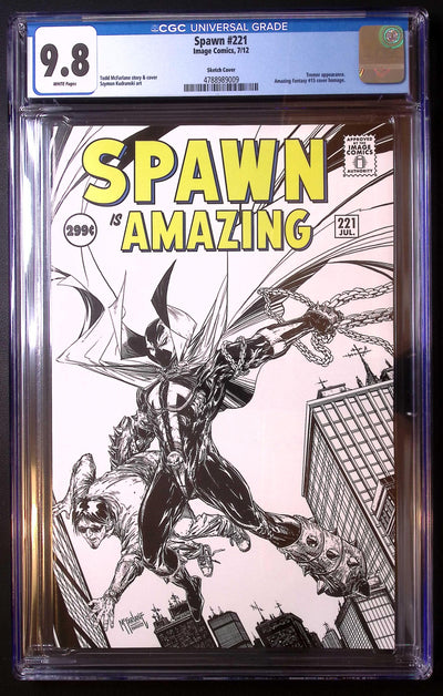 Spawn #221 (2012) Sketch Cover – CGC 9.8 White Pages