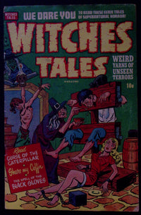 Witches Tales #5 (September 1951), original Harvey pre-Code horror, raw GD/VG — front cover